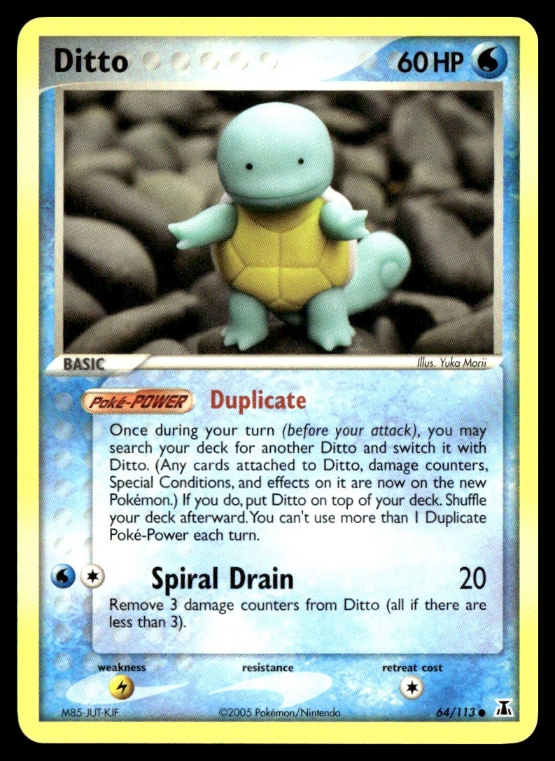 Front of Ditto 64/113 2005 EX Delta Species NM
